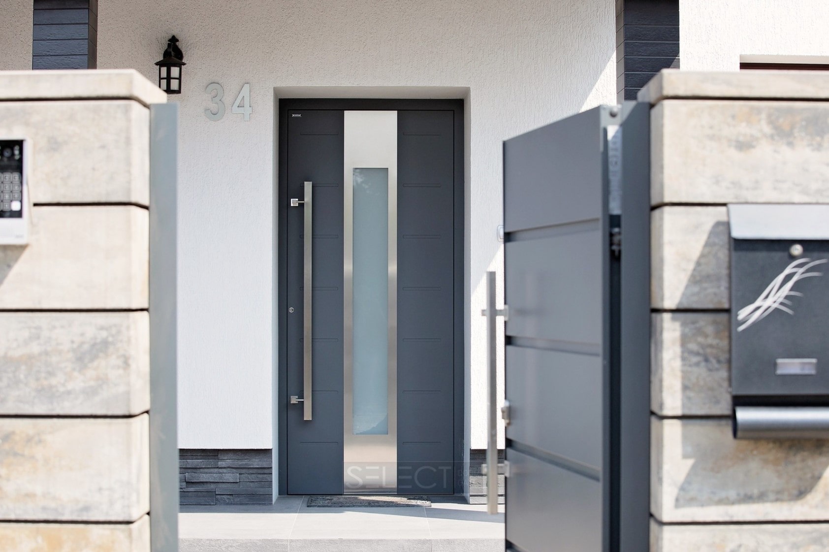 современные уличные двери - теплый алюминий - распашные конструкции для дома